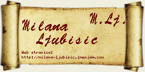 Milana Ljubišić vizit kartica